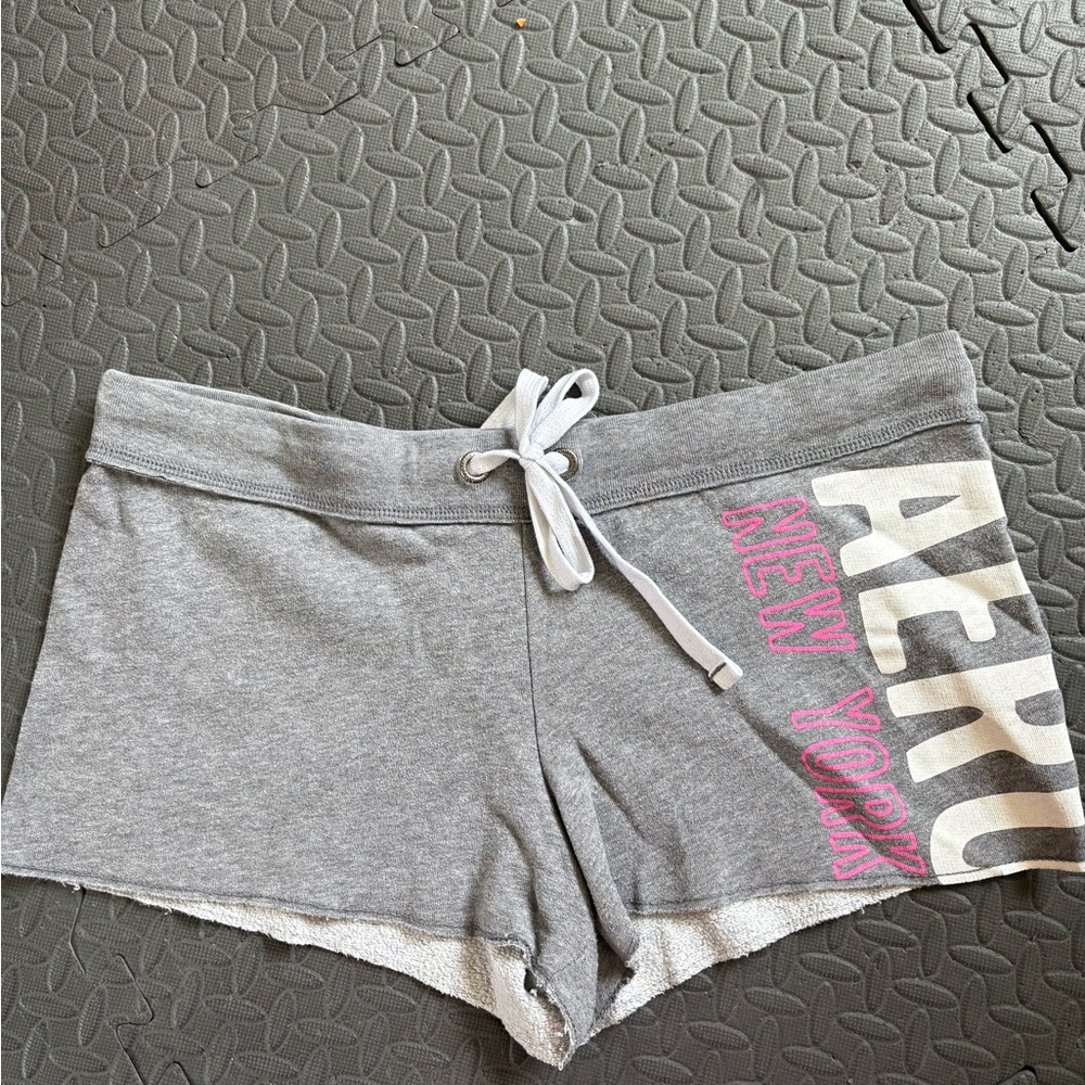 Aeropostale Gray and Pink Athletic Shorts